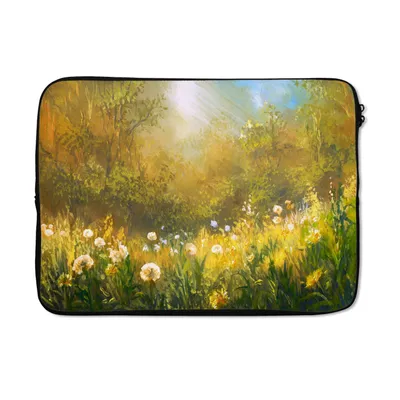 Produktbild von MuchoWow® Laptop Hülle 13 Zoll Blumen - Sommer - Aquarell Laptoptasche - Laptophülle - Sleeve - Rundumschutz