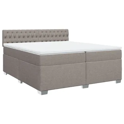 Produktbild von Boxspringbett mit Matratze Taupe 200x200 cm Stoff