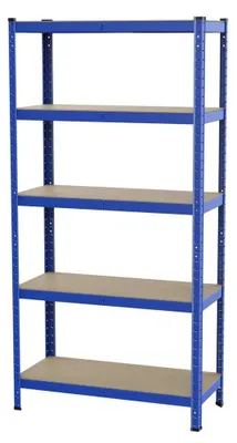 Immagine prodotto di Scaffale in metallo a 5 ripiani - 175 kg per ripiano - 180 x 90 x 40 cm - Ideale per cantina e garage