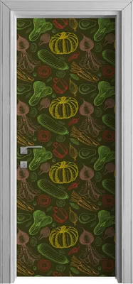 Produktbild von Tür Selbstklebende 80x210 cm Türfolie Türtapete Klebefolie - Gemüse