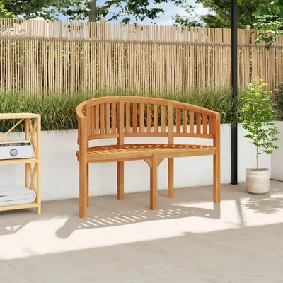 Produktbild von vidaXL Bananenbank 120 cm Massivholz Teak