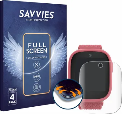 Produktbild von 4x Savvies Fullscreen Schutzfolie für Xplora X6 Play 2025 (2. Generation) Displayschutz Folie Fullcover Klar Transparent