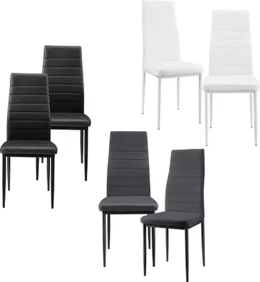 Immagine prodotto di [en.casa]® Sedia da pranzo nera set di 6 sedie per soggiorno sala da pranzo cucina sedie