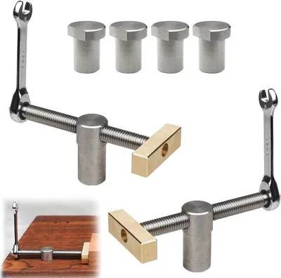 Produktbild von Famanu Werkbankklemmen Set - 2 Klemmen mit 4 Positionierungselementen, 20 mm