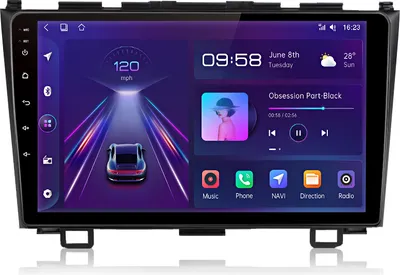 Obrázok produktu pre 9''Carplay SWC 4G SIM Navi für Honda CR-V 2007-2011 RDS DSP FM 2DIN DAB+ 8Kern Autoradio Andriod 12 GPS 4+64G