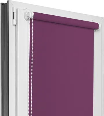 Obrázok produktu pre Roleta Estika bez vŕtania – 150 cm cm x 220 cm cm – Tmavofialová – Jednoduchá montáž pomocou úchytov