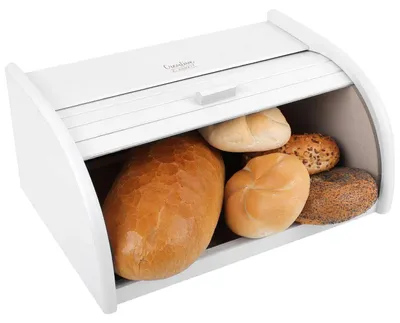 Productafbeelding van Creative Home Houten Broodtrommel Wit, 40 x 27,5 x 18,5 cm