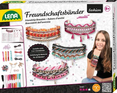 Produktbild von Lena 42117, Armbänder-Bastelset für Kinder, 8 Jahr(e), Mehrfarbig