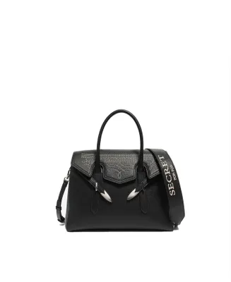 Image de Sac à main noir avec bandoulière amovible et fermeture magnétique