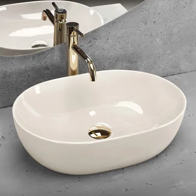 Immagine prodotto di Lavabo da Appoggio Rea Lisa Ecru Shiny