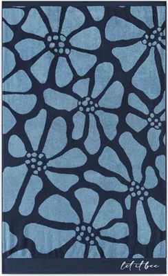Zdjęcie produktu dla Ręcznik, ręcznik plażowy, gruby, bawełna egipska 100x160 Flowers Blue, kwiaty