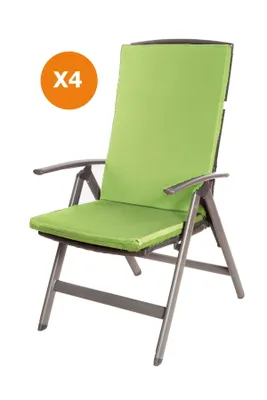 Produktbild von Stuhlkissen 4er set | Sitzkissen 110x47x4cm Limette | sitzkissen gartenmöbel sitzkissen stuhl | stuhlkissen outdoor