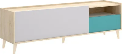 Immagine prodotto di Dmora Mobile Porta tv Axterix 43x155x47h cm Marrone Rovere, Modulabile