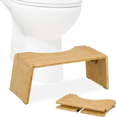 Produktbild von relaxdays Klappbarer Toilettenhocker aus Bambus