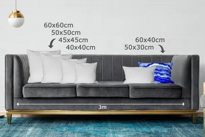 Produktbild von MuchoWow® Zierkissen Sofakissen Wohnzimmer Dekokissen 60x40 cm Achat Stein - Blau - Kopfkissen - Polster mit Foto