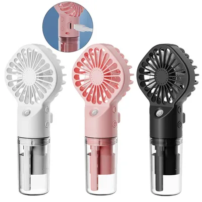 Produktbild von 3er-Set Mini-Mist-Fans – Erfrischend,Multifunktional & Leise,Tragbar & Handheld,Wiederaufladbar,4 Geschwindigkeiten mit Wassernebel für Reisen,Camping