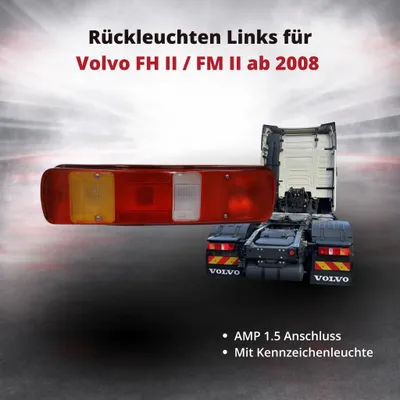 Produktbild von Rückleuchte Heckleuchte Rücklicht Links für Volvo FH II / FM II ab 2008 | AMP 1.5 Anschluss | OEM 20565103