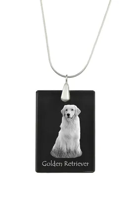 Produktbild von Golden Retriever - Kristallanhänger mit Hund, Silberhalskette mit Foto, personalisierter Anhänger der Marke Art-Dog