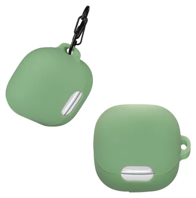 Produktbild von kwmobile Schutzhülle für Anker Soundcore Liberty 4 NC Hülle - TPU Silikon Case für Kopfhörer Ladecase - stoßfestes Cover mit Karabiner - Pastellgrün