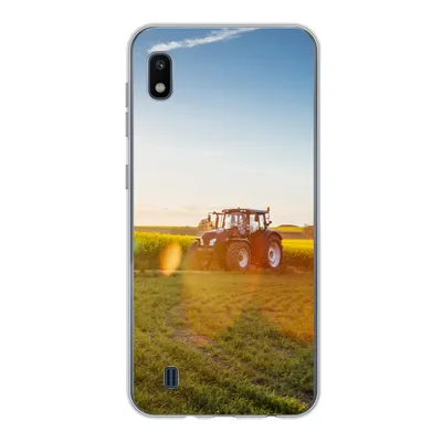 Produktbild von MuchoWow® Handyhülle Schutzhülle Hülle für Samsung Galaxy A10 Traktor - Gras - Sonnenuntergang Silikon Softcase Handy Hülle - Schutzhülle