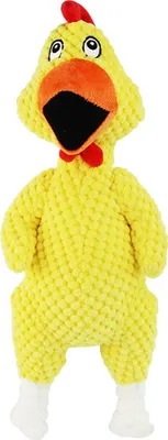 Zdjęcie produktu dla Biteoodporne Pet Squeaky Chew Toy Plush Śmieszne wrzeszczące kurczaka dla psów żółty
