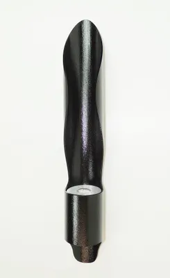 A black ethanol fireplace column is shown against a white background.