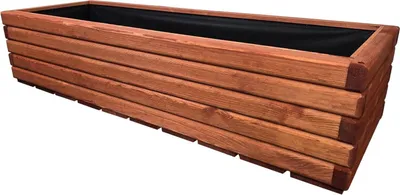 Produktbild von HolzGarden Pflanzkübel Holz Rechteckig 100x30x40 cm Imprägniert Farbe Mahagoni Wetterfest Blumenkasten Blumentopf Balkon Garten Pflanzkasten 80l