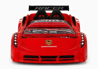 Produktbild von Autobett Rennwagen Kinderbett Rot Sportwagen Racing Beleuchtung