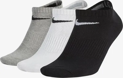 Produktbild von Nike Lightweight No-Show, Keine Showsocken, Schwarz, Grau, Weiß, Erwachsener, Uni, XL, 46 - 50