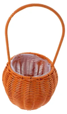Produktbild von Simulierte Rattan Einkaufskorb Handgewebter Tragbarer Picknickkorb Für Obst Und Gemüse Für Hochzeiten Und Blumenarrangements