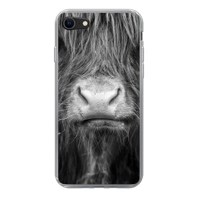 Produktbild von MuchoWow® Handyhülle Schutzhülle Hülle für iPhone 7 Schottischer Highlander - Haare - Tiere Silikon Softcase Handy Hülle - Kartenhalter