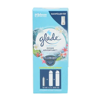 Produktbild von Glade by Brise Touch & Fresh Ocean Adventure, Automatisches Spray, Flüssigkeit, Zitrus, Ozean, Flasche, 10 ml