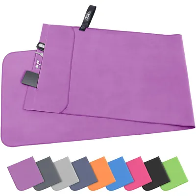 Produktbild von Pameil Fitness Handtuch |120x50cm| Kompakt & Schnelltrocknend mikrofaser Handtuch, Sporthandtuch, Reisehandtuch, Strandhandtuch mit Reißverschluss Tasche