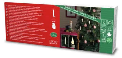 Produktbild von Konstsmide LED Baumkerzen, Leichte Dekorationsfigur, Weiß, Kunststoff, IP20, 24 Glühbirne(n), LED