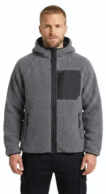 Productafbeelding van Brandit Teddyfleece werkjas, model 15Y, kleur: antraciet, maat: 5XL