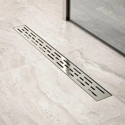 Produktbild von Duschrinne – 70 cm – Standardrost – Edelstahl – mit Flansch