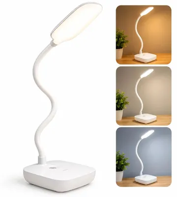 LED-Bürolampe, flexibel, kabellos, 3 Modi, Touch, dimmbar