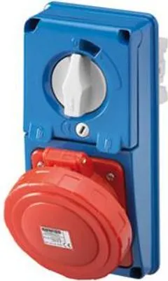 Zdjęcie produktu dla Gewiss - GW66332 N - Gniazdo (3P T, IP67, 7 godzin, 500 V, 16, 50/60 Hz) czarne