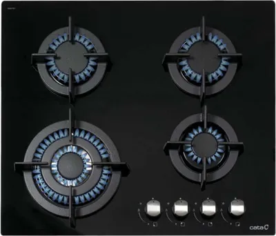 Produktbild von Cata CCI 6031 BK Gas auf Glas Gaskochfeld 60cm WOK 3,5 kW Gasherd Erdgas Propangas