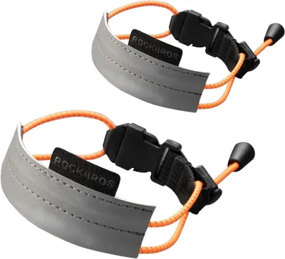 Productafbeelding van Fietsbroekclips met krachtige reflecterende banden, verstelbare elastische beenband band met haak en lus voor fietsen, wandelen, kamperen