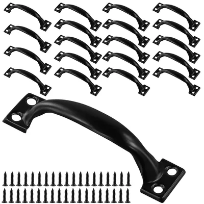 Produktbild von Solidchoice – Set mit 20 schwarzen Türgriffen inklusive Schrauben für Türen