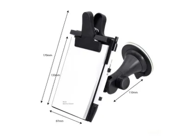 Produktbild von Notizblockhalter mit Kugelschreiber, Saugfuß-Halter mit Drehfunktion, Ideal für KFZ, Küche, Büro, Haushalt, Dokumentenhalter, Notizblock Breite