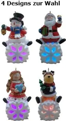Produktbild von Weihnachtsanhänger mit LED Farbwechsel 4er Set