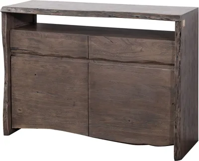 Image de MASSIVMOEBEL24 | Buffet 131x45 Acacia laqué Gris taupe PURE ACACIA #401