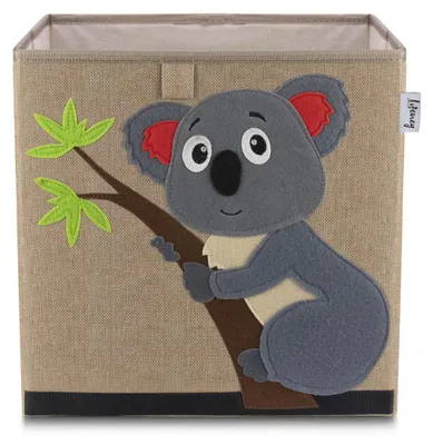 Produktbild von Lifeney Kinder Aufbewahrungsbox I praktische Aufbewahrungsbox für jedes Kinderzimmer I Kinder Spielkiste I Niedliche Spielzeugbox I Korb zur Aufbewahrung von Kinder Spielsachen (Koala dunkel)
