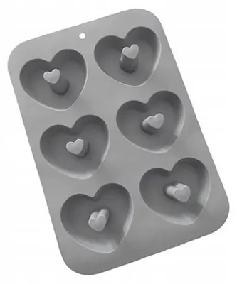 Produktbild von Elhandel Silikonform für Donuts und Herzen – Backform 6 Stück