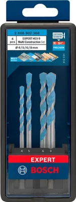 Zdjęcie produktu dla EXPERT HEX-9 Multi Construction Bohrer-Set, 4/5/6/8 mm, 4-tlg.