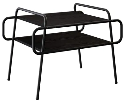 Image de vidaXL Table basse en bois imitation chêne noir, 70 x 50 x 51 cm
