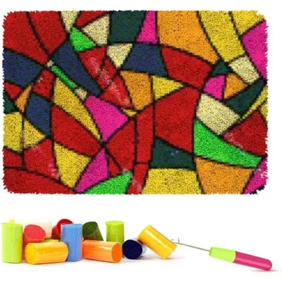 Productafbeelding van Knuffelset voor zelf maken, 50x38 cm. Haakset voor kinderen en volwassenen (kleurblok). A503