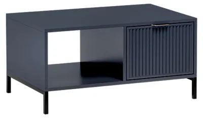Produktbild von Couchtisch in Indigo blau mit Rillenoptik LAURO-161
